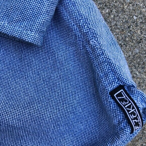 EZEKIEL Button Down Oxford Shirt Men's LARGE Blue Long Sleeve 100% Cotton​​​​​​ - Picture 3 of 5